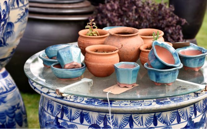 Garden ceramic pots