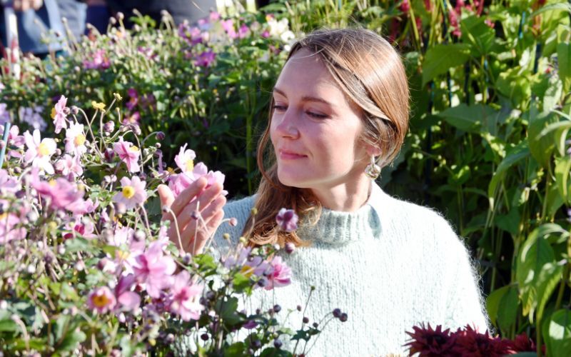 Young lady garden shopping